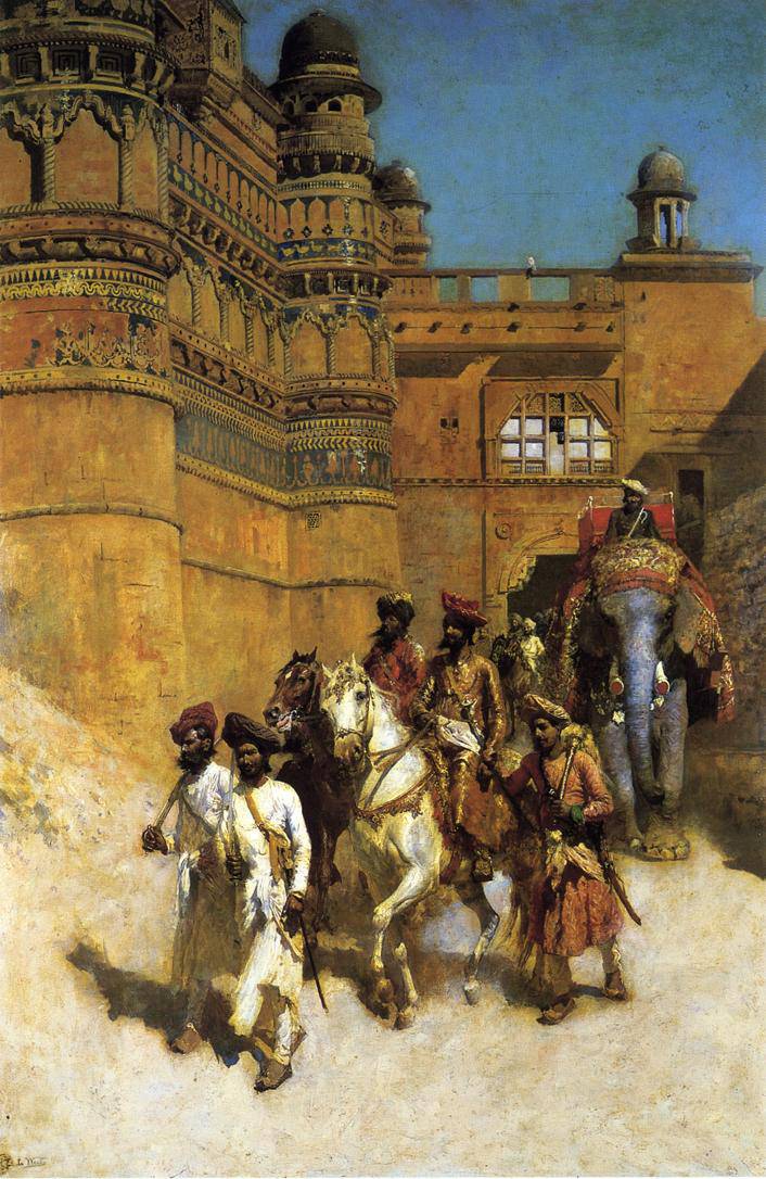 The Maharahaj of Gwalior Before His Palace - Edwin Lord Weeks