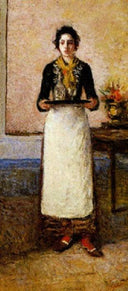 The maid of the Bandini house by Silvestro Lega, male oil painting wall art, Realism