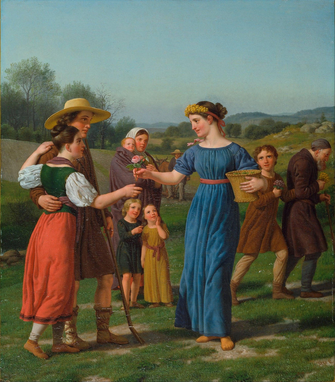 The Maiden from Afar' from the poem by Schiller by Christoffer Wilhelm Eckersberg — hand-painted portrait oil painting reproduction on canvas