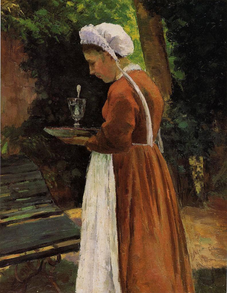 The Maidservant by Camille Pissarro — hand-painted portrait oil painting reproduction on canvas