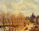 The Malaquais Quay in the Morning, Sunny Weather by Camille Pissarro — hand-painted botanical oil painting reproduction on canvas