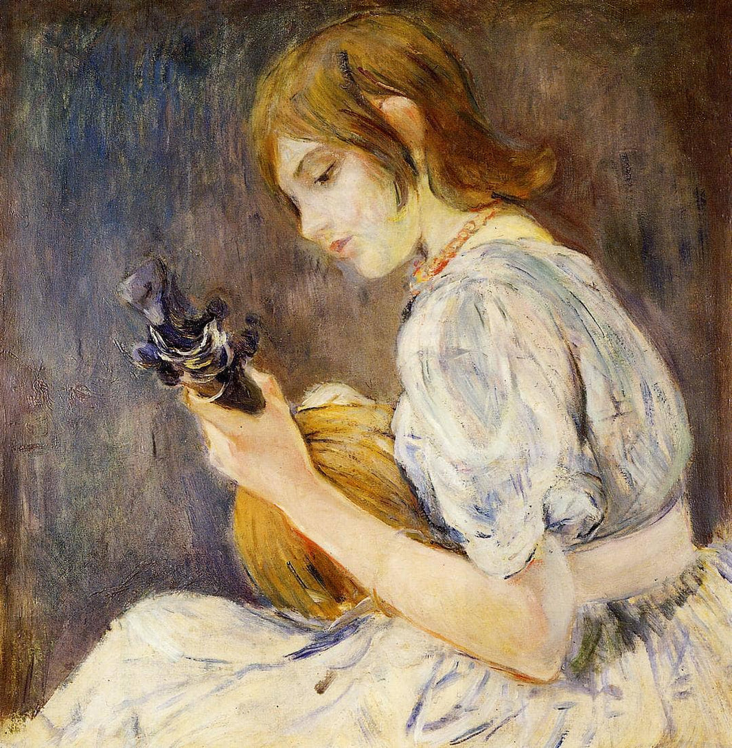 The Mandolin by Berthe Morisot — hand-painted portrait oil painting reproduction on canvas