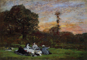 The Manet Family picnicking - Eugene Boudin