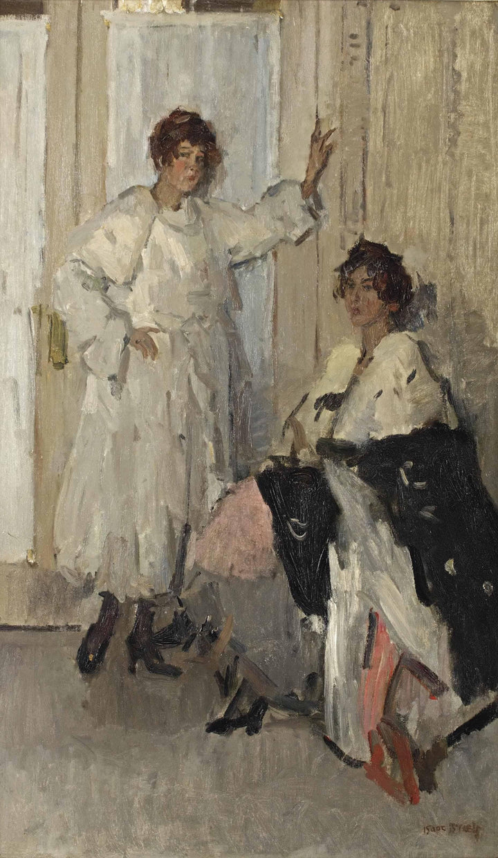 The Mannequins Ippy and Gertie at Hirsch, Amsterdam by Isaac Israels — hand-painted portrait oil painting reproduction on canvas