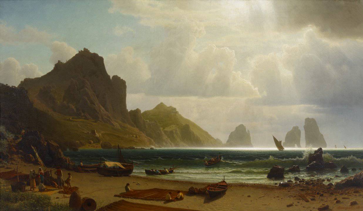 The Marina Piccola, Capri - Albert Bierstadt