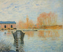 The Marly Machine and the Dam by Alfred Sisley — hand-painted architectural oil painting reproduction on canvas