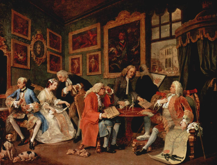The Marriage Contract by William Hogarth — hand-painted portrait oil painting reproduction on canvas