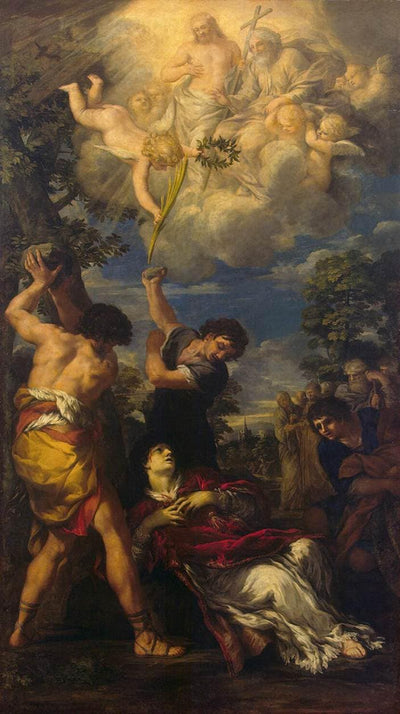 The Martyrdom of Saint Stephen by Pietro da Cortona — oil painting reproduction
