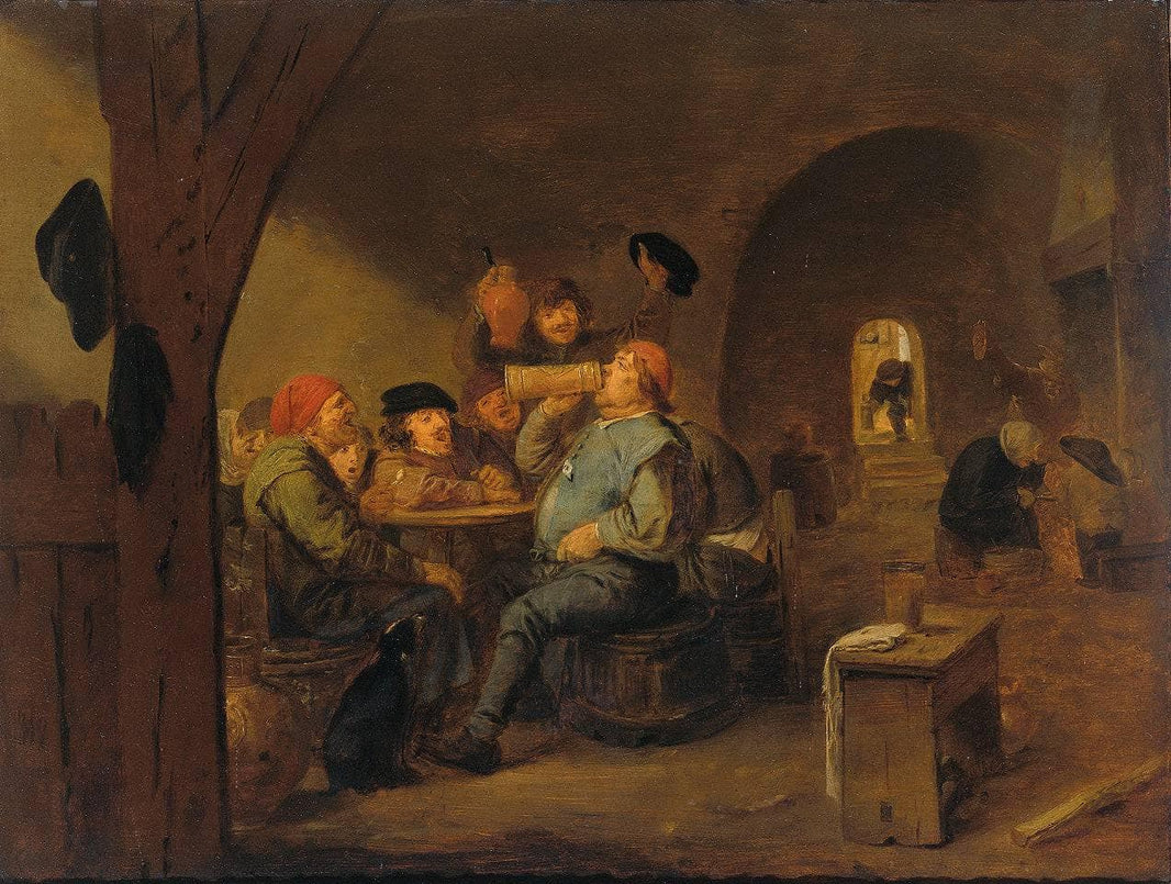 The master of drinking by Adriaen Brouwer — hand-painted still oil painting reproduction on canvas