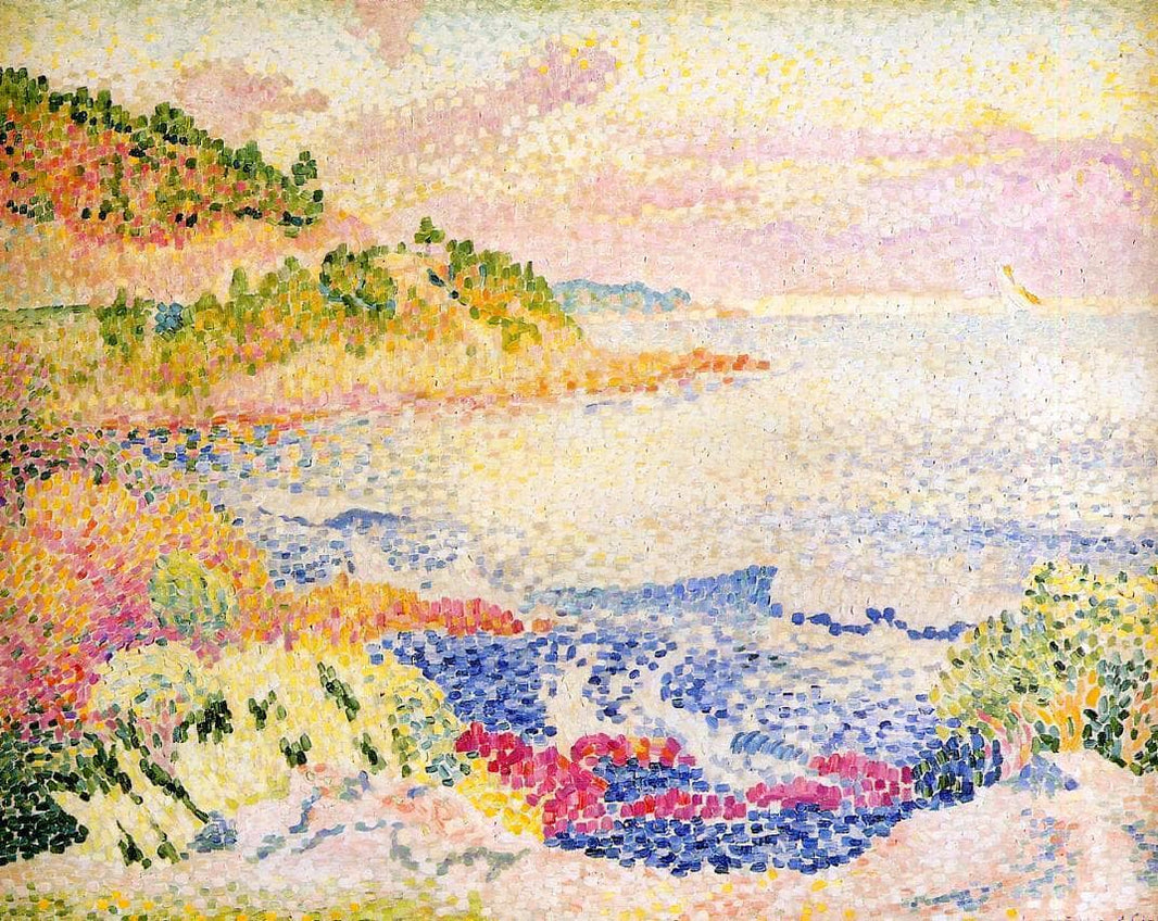 The Maures by Henri-Edmond Cross — hand-painted landscape oil painting reproduction on canvas