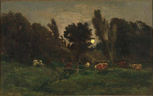 The meadow of graves in Villerville - Charles-Francois Daubigny