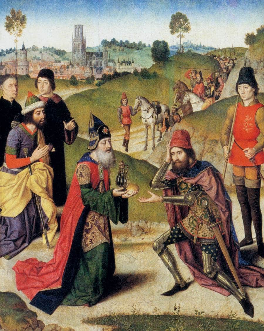 The Meeting of Abraham and Melchizedek by Dirk Bouts — hand-painted cultural oil painting reproduction on canvas