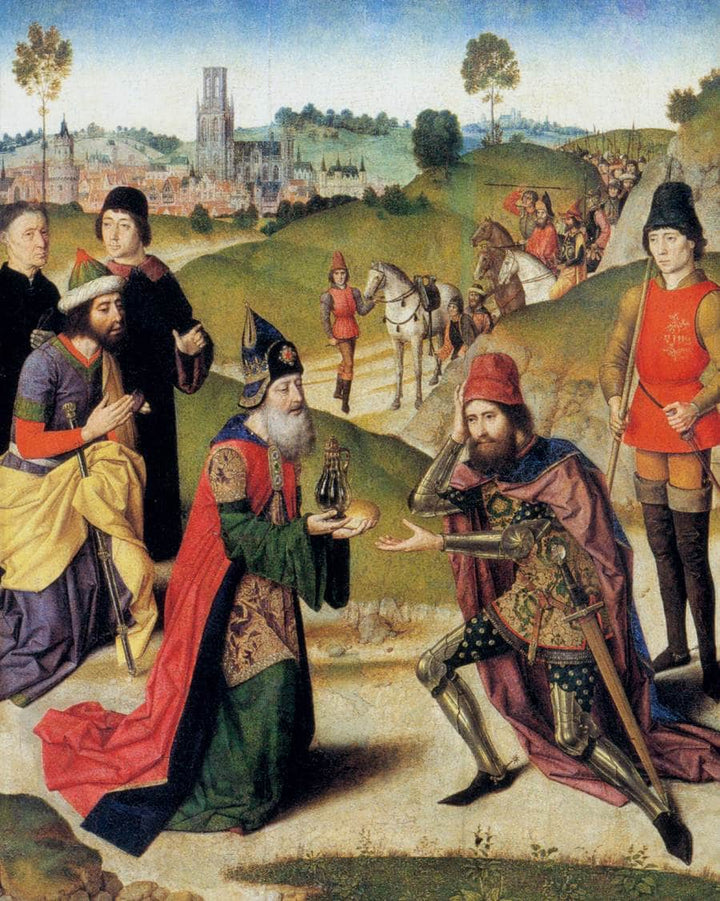 The Meeting of Abraham and Melchizedek by Dirk Bouts — hand-painted cultural oil painting reproduction on canvas
