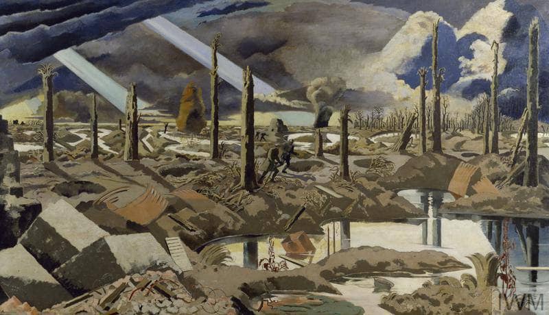 The Menin Road by Paul Nash — hand-painted landscape oil painting reproduction on canvas