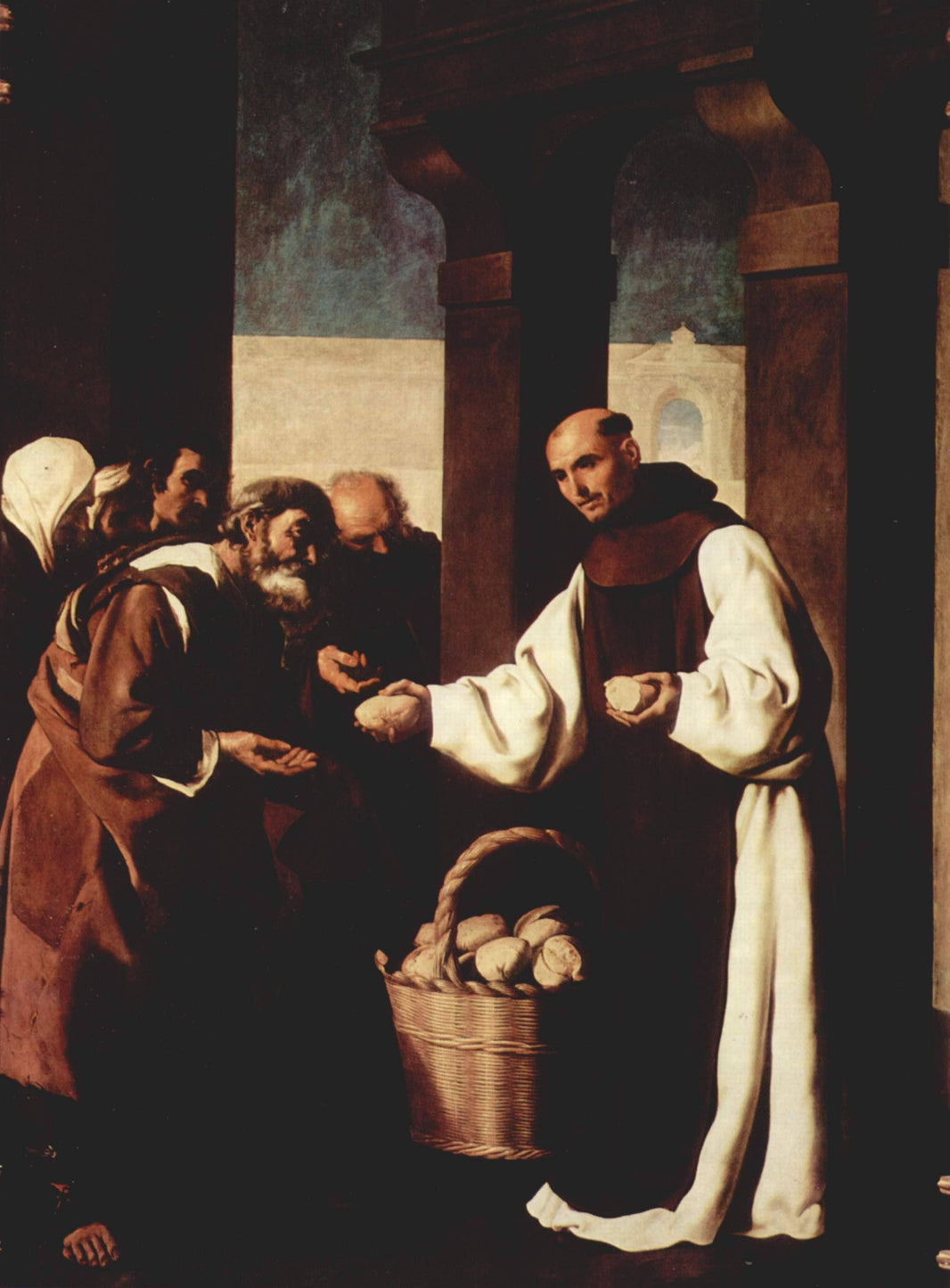The mercy of Fra Martin de Vizcaya by Francisco de Zurbaran — hand-painted portrait oil painting reproduction on canvas