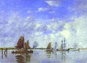 The Meuse at Dordrecht - Eugene Boudin