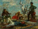 The midday rest sailors yarning by Henry Scott Tuke — hand-painted portrait oil painting reproduction on canvas