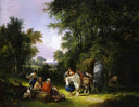 The Midday Rest by William Shayer — hand-painted animal oil painting reproduction on canvas