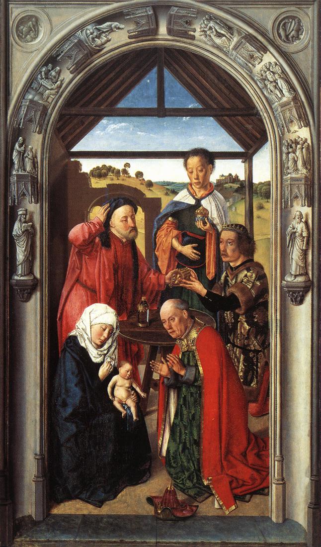 The middle panel of The Pearl of Brabant: Adoration of the Magi - Dirk Bouts