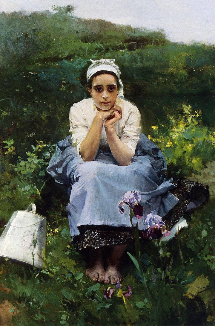 The Milkmaid by Joaquín Sorolla — hand-painted eco oil painting reproduction on canvas