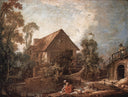 The Mill by Francois Boucher — hand-painted landscape oil painting reproduction on canvas