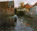 The Mill Pond by Frits Thaulow — hand-painted landscape oil painting reproduction on canvas