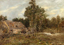 The Mill, Saint-Cenery by Eugene Boudin — rural oil painting wall art, Impressionism