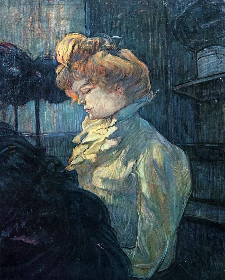 The Milliner by Henri de Toulouse-Lautrec — hand-painted portrait oil painting reproduction on canvas
