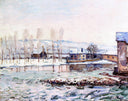 The Mills at Moret by Alfred Sisley — hand-painted landscape oil painting reproduction on canvas