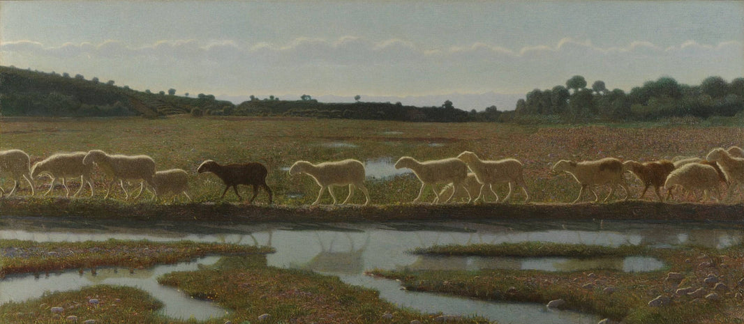 The mirror of life (And what one does, and the others do) by Pellizza da Volpedo, hand-painted landscape oil painting reproduction on canvas