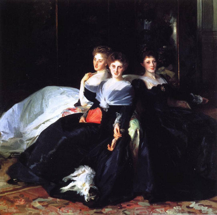 The Misses Hunter by John Singer Sargent — hand-painted portrait oil painting reproduction on canvas