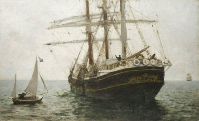 The Missionary Boat by Henry Scott Tuke — oil painting reproduction