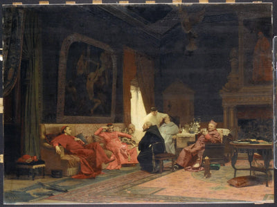 The Missionary's Adventures by Jehan Georges Vibert — oil painting reproduction