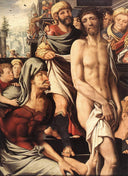 The Mocking of Christ (detail) by Jan van Hemessen — religion oil painting wall art, Northern Renaissance