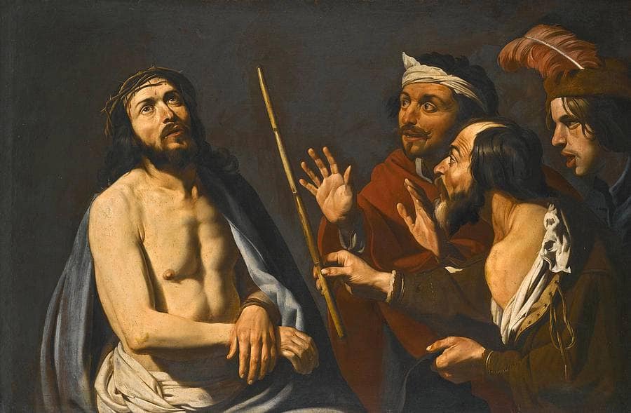 The Mocking of Christ by Matthias Stom — hand-painted cultural oil painting reproduction on canvas