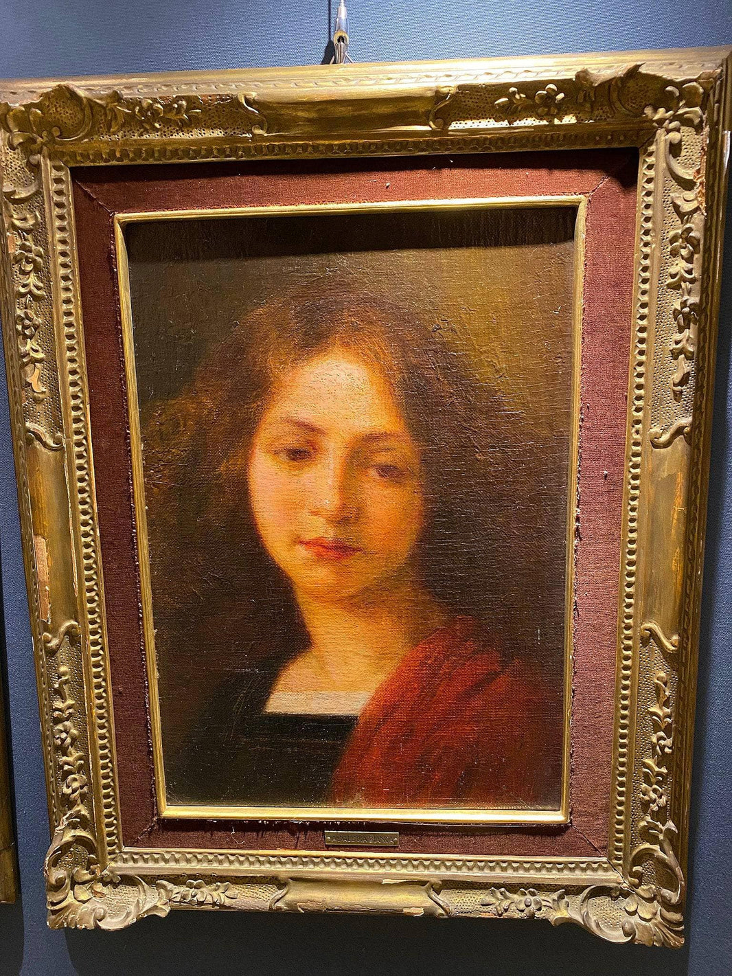 The model by Angelo Dall'Oca Bianca — hand-painted portrait oil painting reproduction on canvas