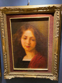 The model by Angelo Dall'Oca Bianca — hand-painted portrait oil painting reproduction on canvas