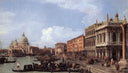 The Molo Looking West by Canaletto — hand-painted architectural oil painting reproduction on canvas