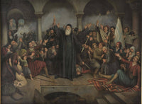 The monastery of Arkadius by Theodoros Vryzakis — hand-painted cultural oil painting reproduction on canvas