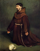 The monk at prayer by Edouard Manet — male oil painting wall art, Realism