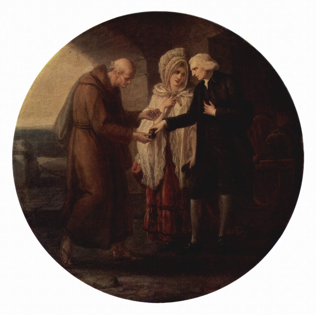 The monk from Calais by Angelica Kauffman — hand-painted portrait oil painting reproduction on canvas