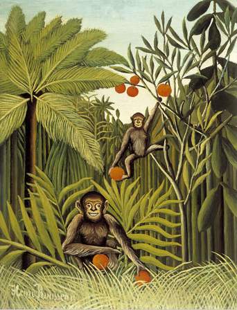 The Monkeys in the Jungle - Henri Rousseau