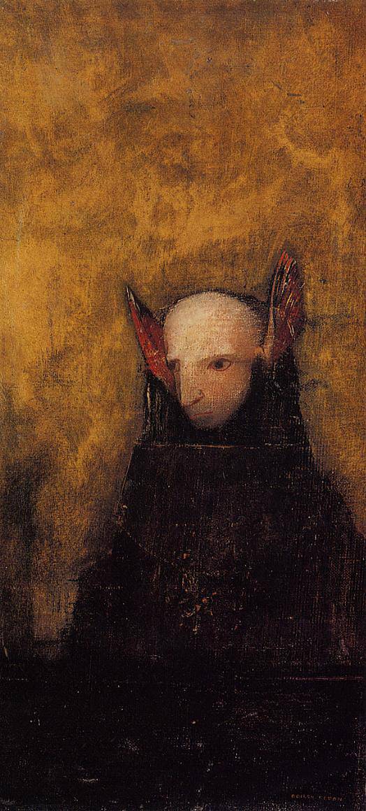 The Monster by Odilon Redon, hand-painted portrait oil painting reproduction on canvas