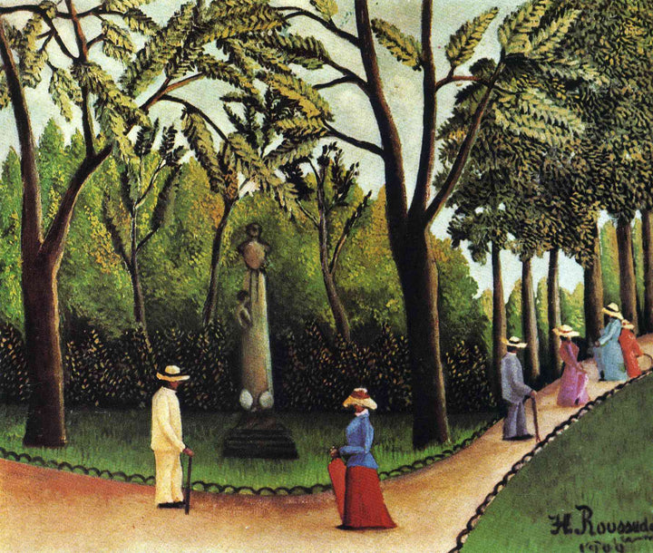 The Monument to Chopin in the Luxembourg Gardens by Henri Rousseau — hand-painted botanical oil painting reproduction on canvas
