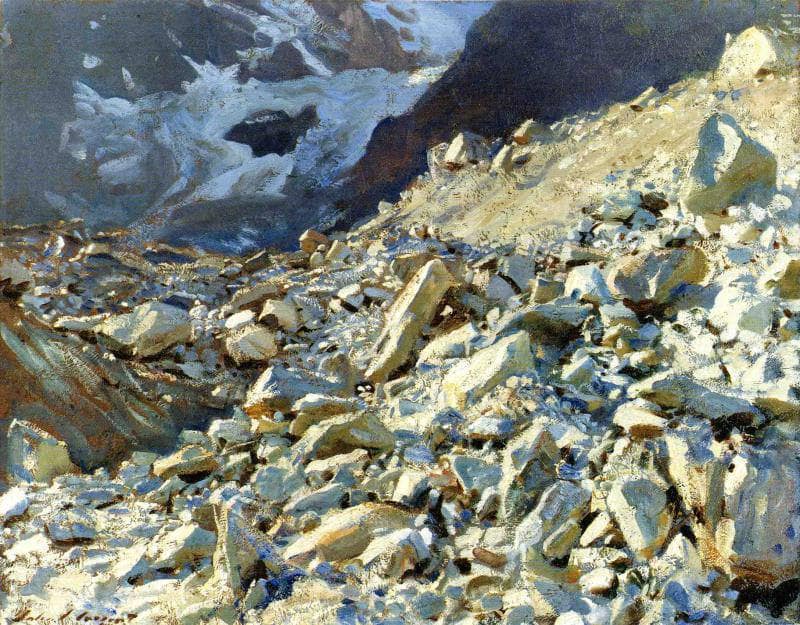 The Moraine by John Singer Sargent — hand-painted landscape oil painting reproduction on canvas