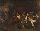 The morning after the celebration by Ludwig Knaus — group oil painting wall art, Realism