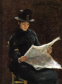 The Morning News by William Merritt Chase — male oil painting wall art, Impressionism