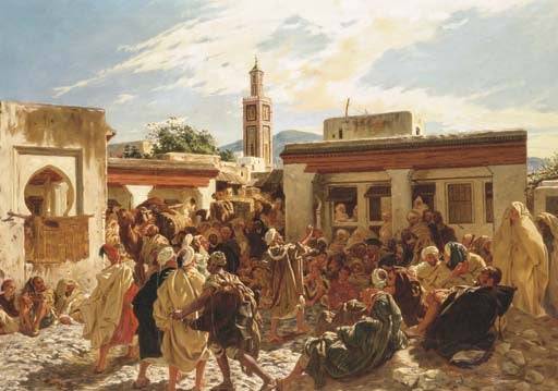 The Moroccan storyteller - Alfred Dehodencq