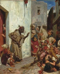 The Moroccan storyteller by Alfred Dehodencq — hand-painted cultural oil painting reproduction on canvas