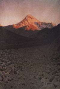 The Mount Kazbek by Vasily Vereshchagin — hand-painted eco oil painting reproduction on canvas